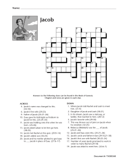 Name: ACROSS 4. Jacob`s name was