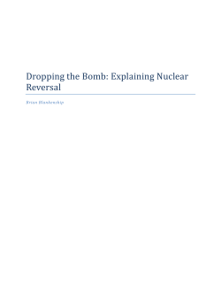 Dropping the Bomb: Explaining Nuclear Reversal