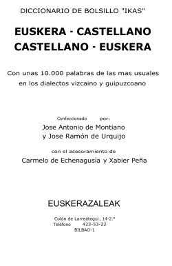 euskera - castellano castellano
