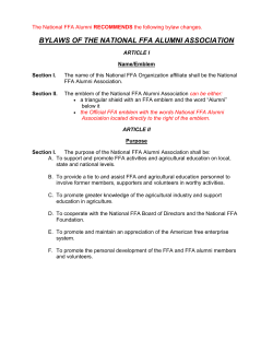 BYLAWS OF THE NATIONAL FFA ALUMNI ASSOCIATION