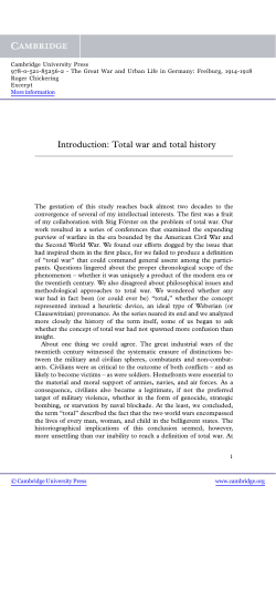 Introduction: Total war and total history - Beck-Shop