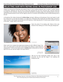 Selecting Hair With Refine Edge In Photoshop CS5