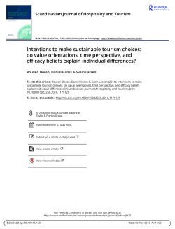 Intentions to make sustainable tourism choices: do value
