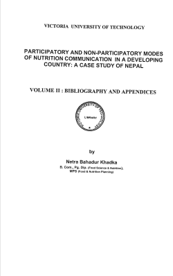PARTICIPATORY AND NON-PARTICIPATORY MODES OF
