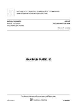 9093 Specimen Paper 3 Markscheme