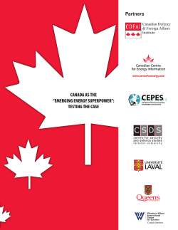 Canada as the “Emerging Energy Superpower
