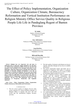The Effect of Policy Implementation, Organization Culture