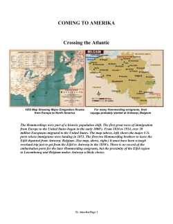 COMING TO AMERIKA Crossing the Atlantic