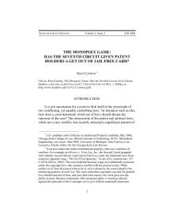 The Monopoly Game - Chicago-Kent - Illinois Institute of Technology