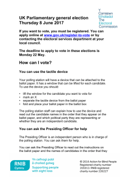 Factsheet for voters with sight loss