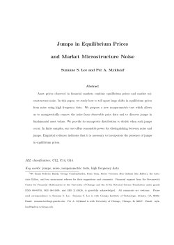 Jumps in Equilibrium Prices and Market Microstructure Noise