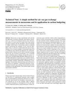 A simple method for air&ndash;sea gas exchange