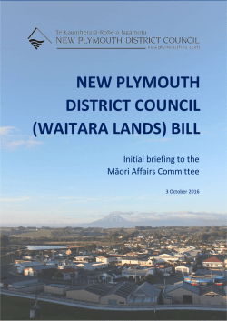 NEW PLYMOUTH DISTRICT COUNCIL (WAITARA LANDS) BILL
