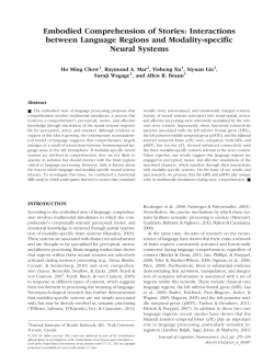 Embodied Comprehension of Stories: Interactions between