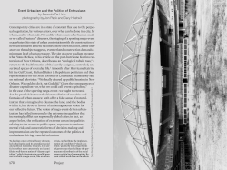 Amanda DE LISIO, Event Urbanism and the Politics of Enthusiasm