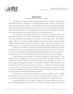 Erin Gruwell - Scholarships, Inc.