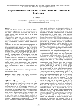 Comparison between Concrete with Granite Powder and Concrete