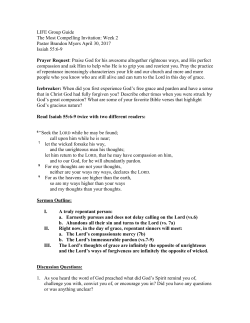 LIFE Group Guide The Most Compelling Invitation: Week 2 Pastor