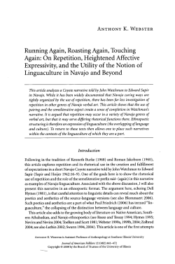 Running Again, Roasting Again, Touching Again: On Repetition