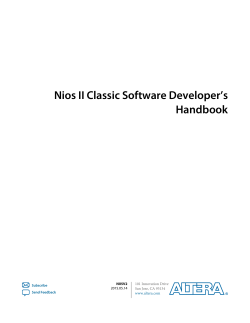 Nios II Software Developer`s Handbook