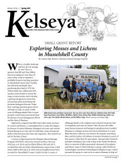 Exploring Mosses and Lichens in Musselshell County