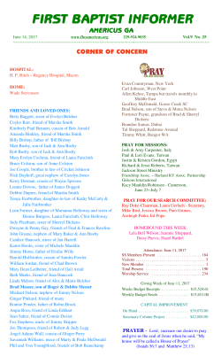 FIRST BAPTIST INFORMER - fbcamericus.org