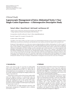 Laparoscopic Management of Intra-Abdominal Testis: 5