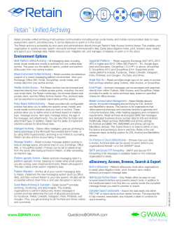 Retain&trade; Unified Archiving