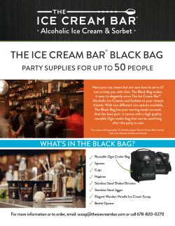 THE ICE CREAM BAR&reg; BLACK BAG