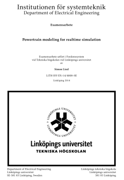 Powertrain modeling for realtime simulation