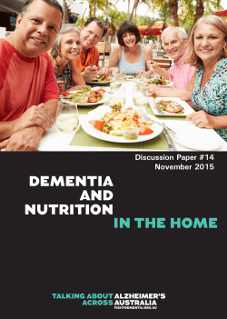 Dementia and Nutrition in the home