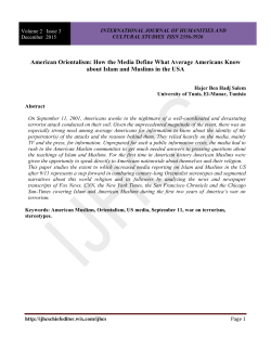 American Orientalism: How the Media Define What Average