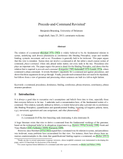 Precede-and-Command Revisited