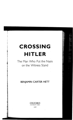 CROSSING HITLER