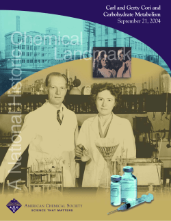 Carl and Gerty Cori and Carbohydrate Metabolism