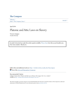 Platonic and Attic Laws on Slavery