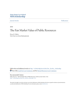 The Fair Market Value of Public Resources