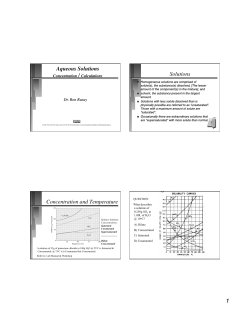 Solution Calculations