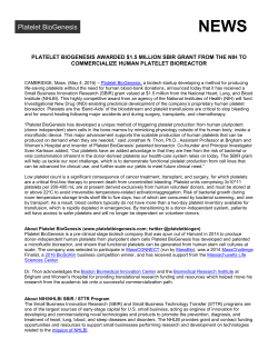 NIH - Platelet Biogenesis