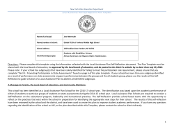 1 Directions: Please complete this template using the information