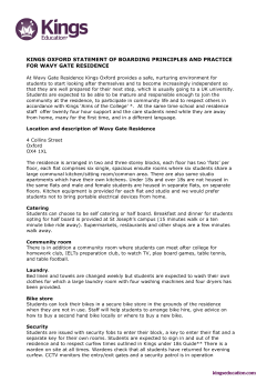 Oxford Wavy Gate Residence Boarding Principles