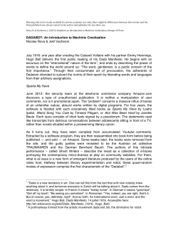DADABOT: An Introduction to Machinic Creolization Nicolas Nova