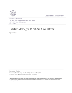 Putative Marriages: What Are "Civil Effects"?
