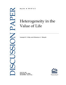 Heterogeneity in the Value of Life