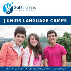 JUNIOR LANGUAGE CAMPS