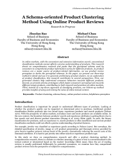 A Schema-oriented Product Clustering Method Using Online