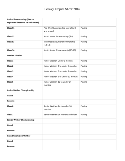 a printable MGR Show Class List - Triple