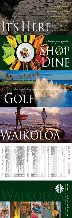 Brochure - Waikoloa Beach Resort