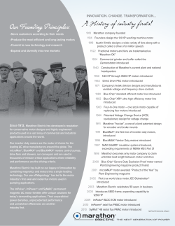 A History of industry firsts! Our Founding Principles: