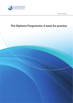 The Diploma Programme: A basis for practice